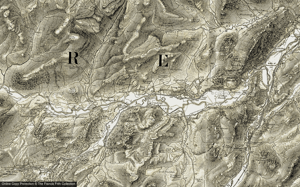 Old Map of Laggan, 1908 in 1908