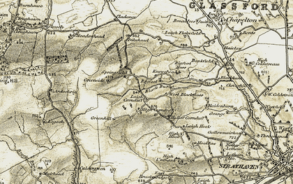Old map of Laigh Carnduff in 1904-1905