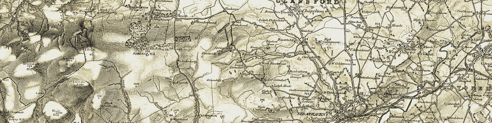 Old map of Blackmoss in 1904-1905
