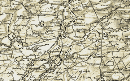 Old map of Beanscroft in 1905-1906