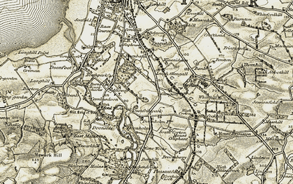 Old map of Broomberry in 1904-1906