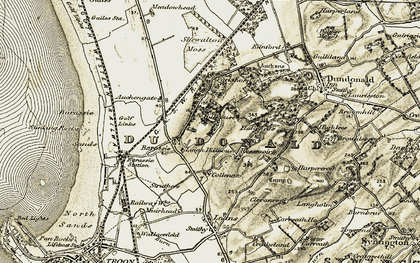 Old map of Barassie in 1905-1906