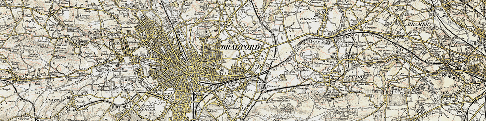 Old map of Laisterdyke in 1903