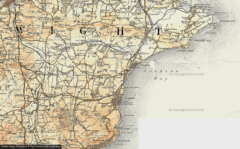 Old Map of Historic Map covering Black Pan in 1899