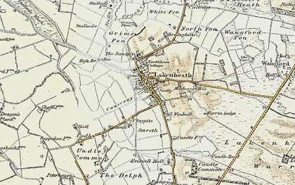Old map of Brandon Fen in 1901