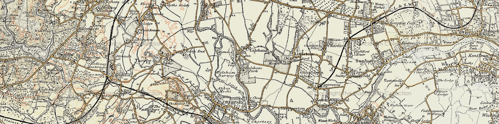 Old map of Abbey Chase in 1897-1909