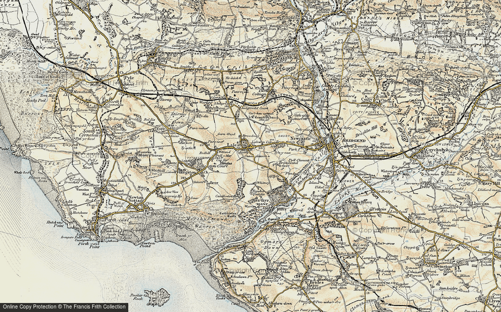 Old Map of Laleston, 1900-1901 in 1900-1901