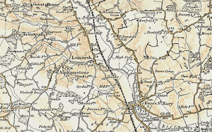 Old map of Lamarsh in 1898-1901