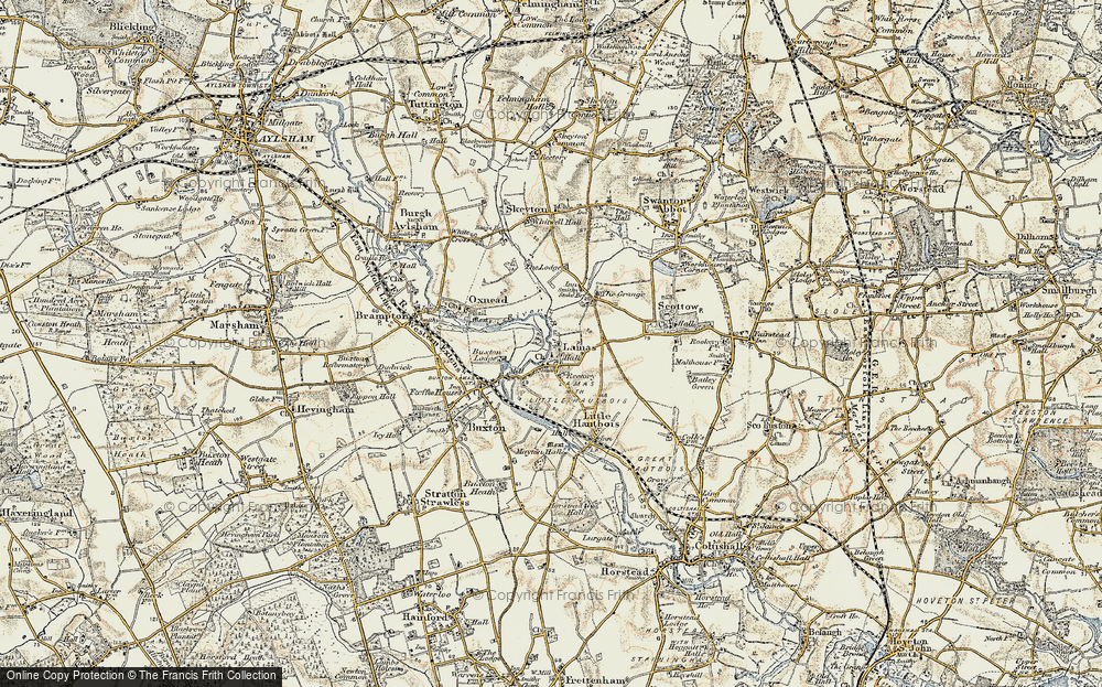 Old Map of Lamas, 1901-1902 in 1901-1902