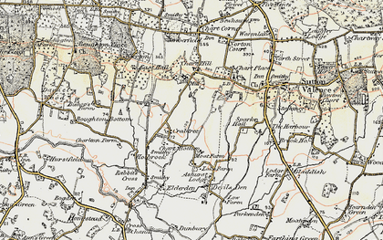 Old map of Lamb's Cross in 1897-1898