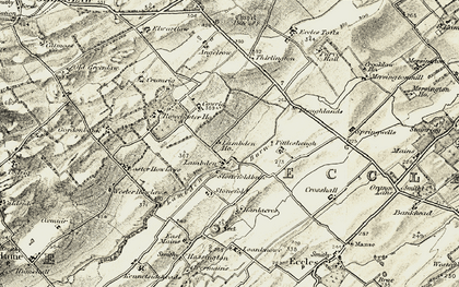 Old map of Wester Howlaws in 1901-1904