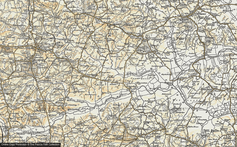 Old Map of Lamberden, 1898 in 1898