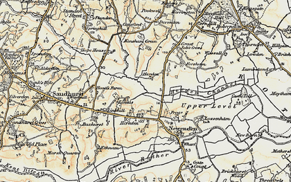 Old map of Lamberden in 1898