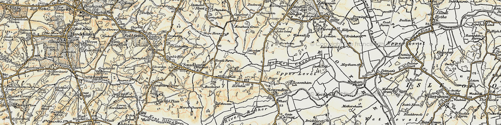 Old map of Lamberden in 1898
