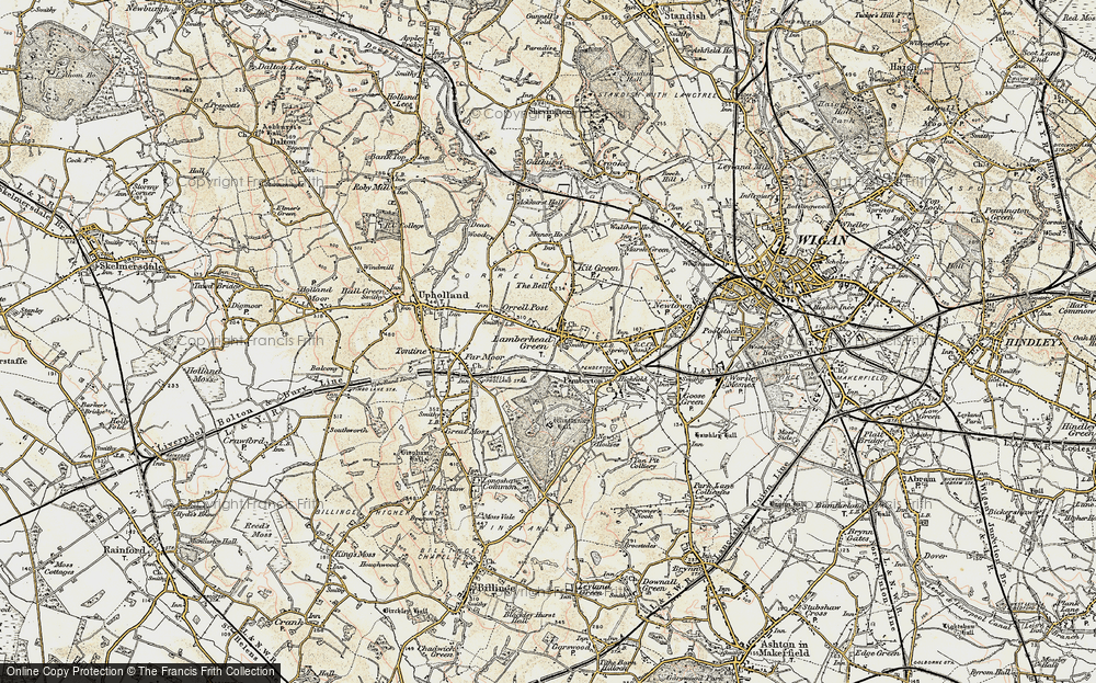 Old Map of Lamberhead Green, 1903 in 1903