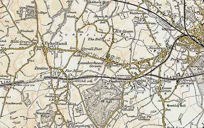 Old map of Lamberhead Green in 1903