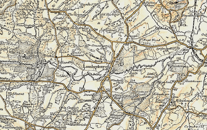 Old map of Lamberhurst in 1897-1898