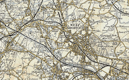 Old map of Lambert's End in 1902