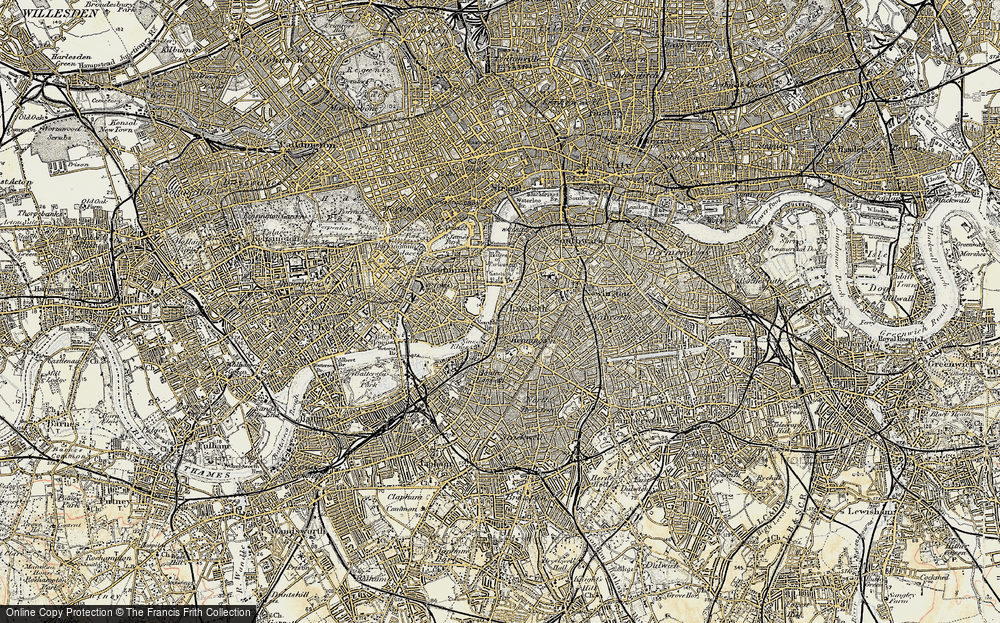 Old Maps Of Lambeth Map Of Lambeth, 1897-1902 - Francis Frith