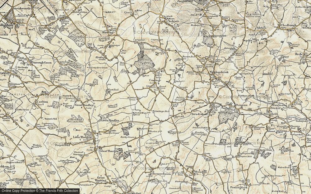 Old Map of Lambfair Green, 1899-1901 in 1899-1901