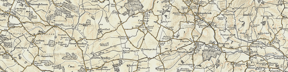 Old map of Lambfair Green in 1899-1901