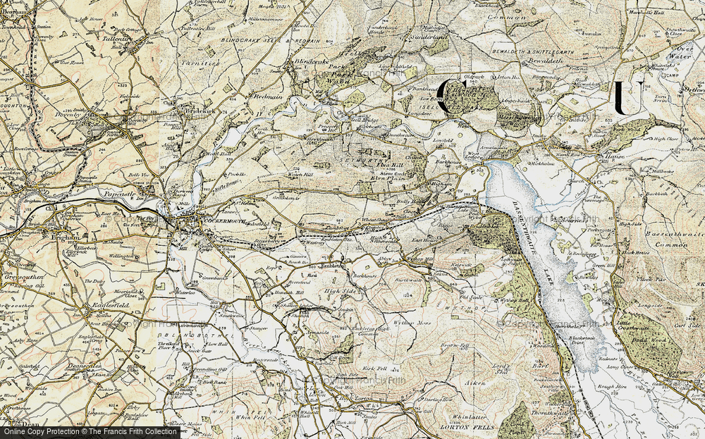Old Map of Historic Map covering Bouch Ho in 1901-1904