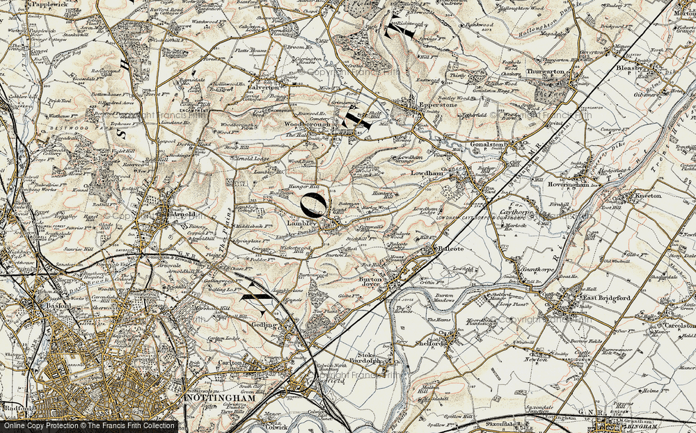 Old Map of Historic Map covering Wicketwood Hill in 1902-1903
