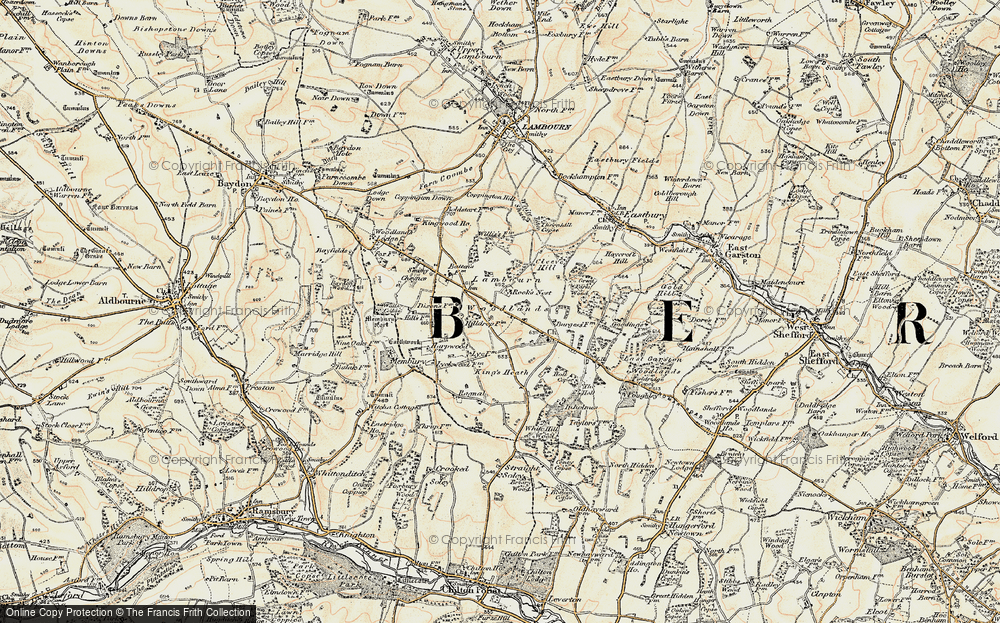 Old Map of Lambourn Woodlands, 1897-1900 in 1897-1900