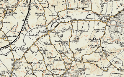 Old map of Lambourne in 1897-1898