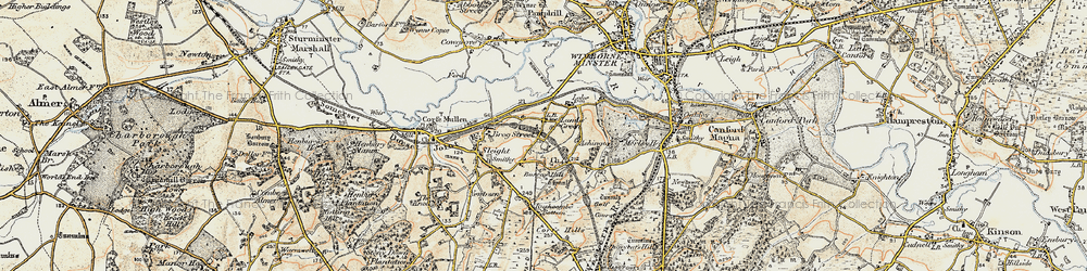 Old map of Lambs' Green in 1897-1909