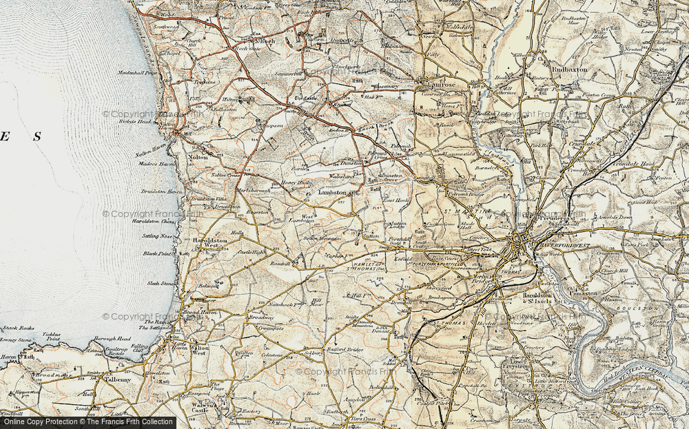 Old Map of Lambston, 1901-1912 in 1901-1912