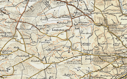 Old map of Lambston in 1901-1912