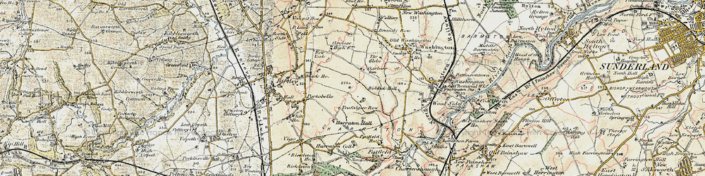 Old map of Lambton in 1901-1904