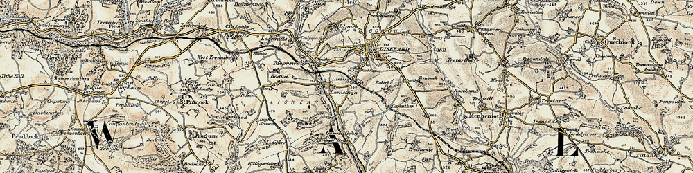 Old map of Lamellion in 1900