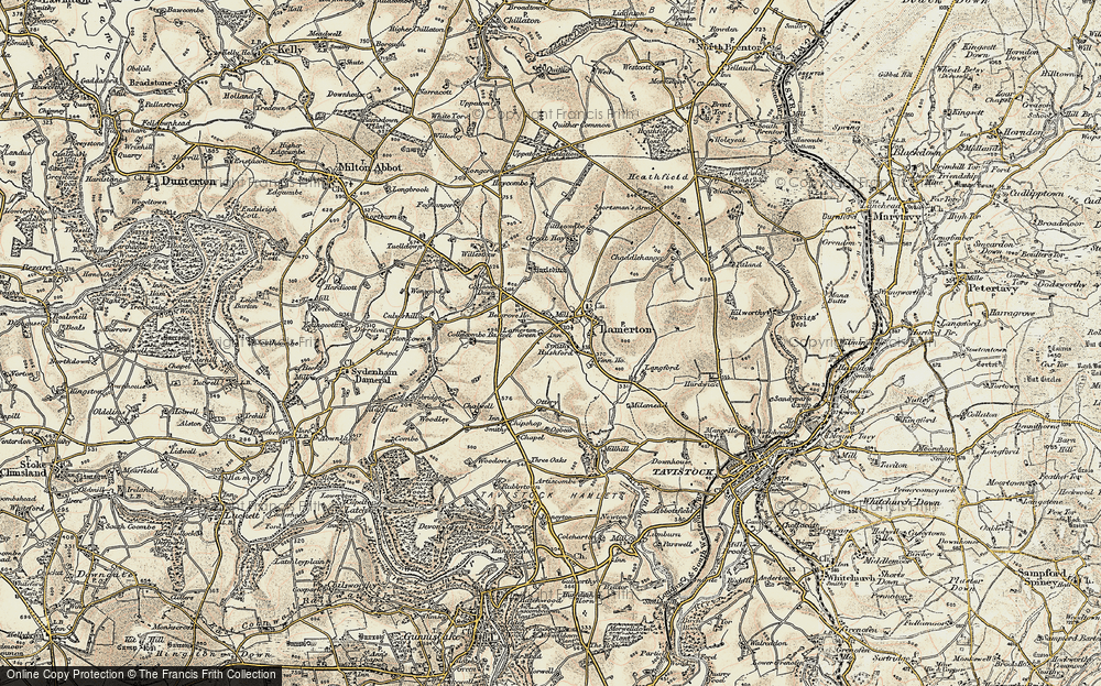 Old Map of Lamerton, 1899-1900 in 1899-1900