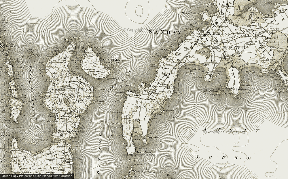 Old Map of Laminess, 1912 in 1912
