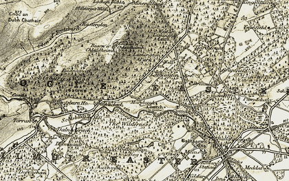 Old map of Wilderness, The in 1911-1912