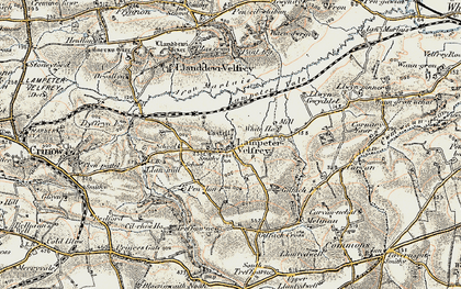 Old map of Afon Marlais in 1901