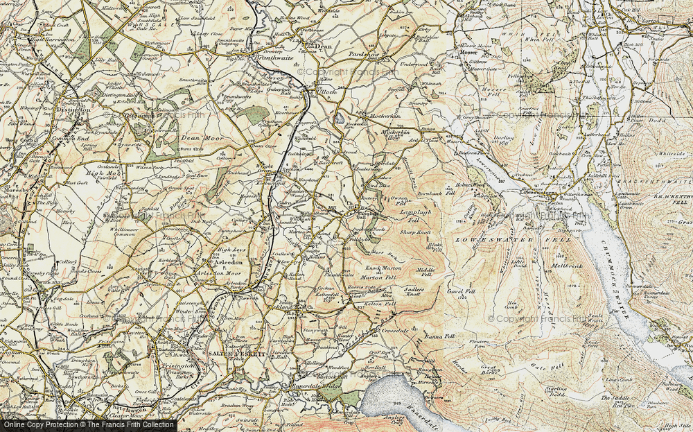 Old Map of Historic Map covering Bird Dyke in 1901-1904
