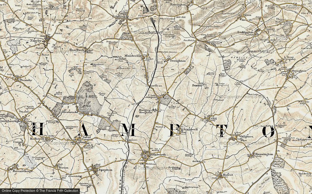 Old Map of Lamport, 1901-1902 in 1901-1902
