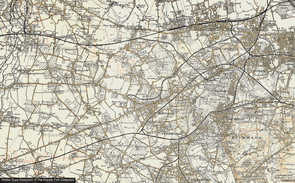 Old Map of Lampton, 1897-1909 in 1897-1909