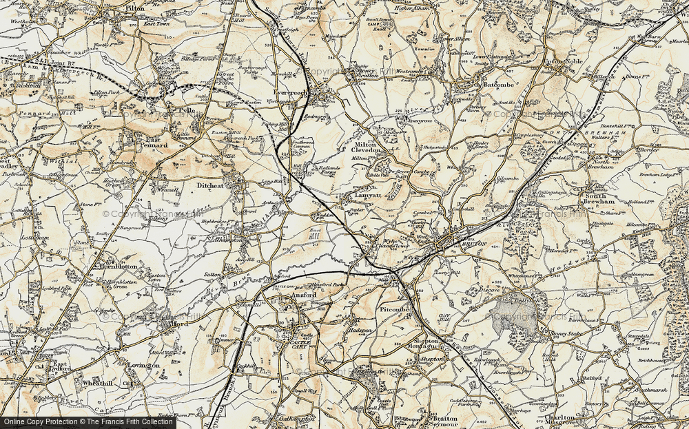 Old Map of Historic Map covering Wyke Ho in 1899