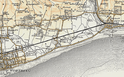 Old map of Lancing in 1898