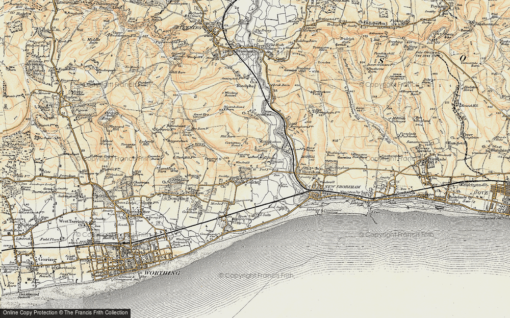 Old Map of Lancing College, 1898 in 1898