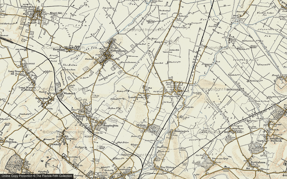 Old Map of Landbeach, 1899-1901 in 1899-1901