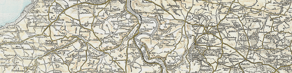 Old map of Annery Kiln in 1900