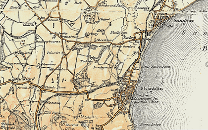 Old map of Landguard Manor in 1899