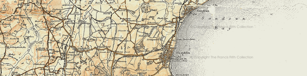 Old map of Landguard Manor in 1899