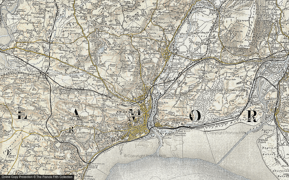 Old Map of Landore, 1900-1901 in 1900-1901
