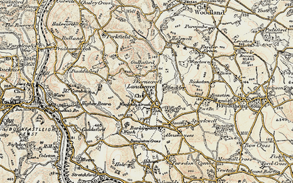 Old map of Landscove in 1899